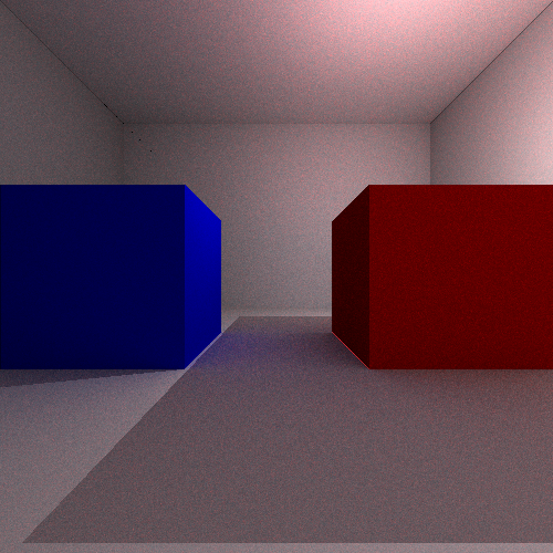 Sample image rendered with the raytracer